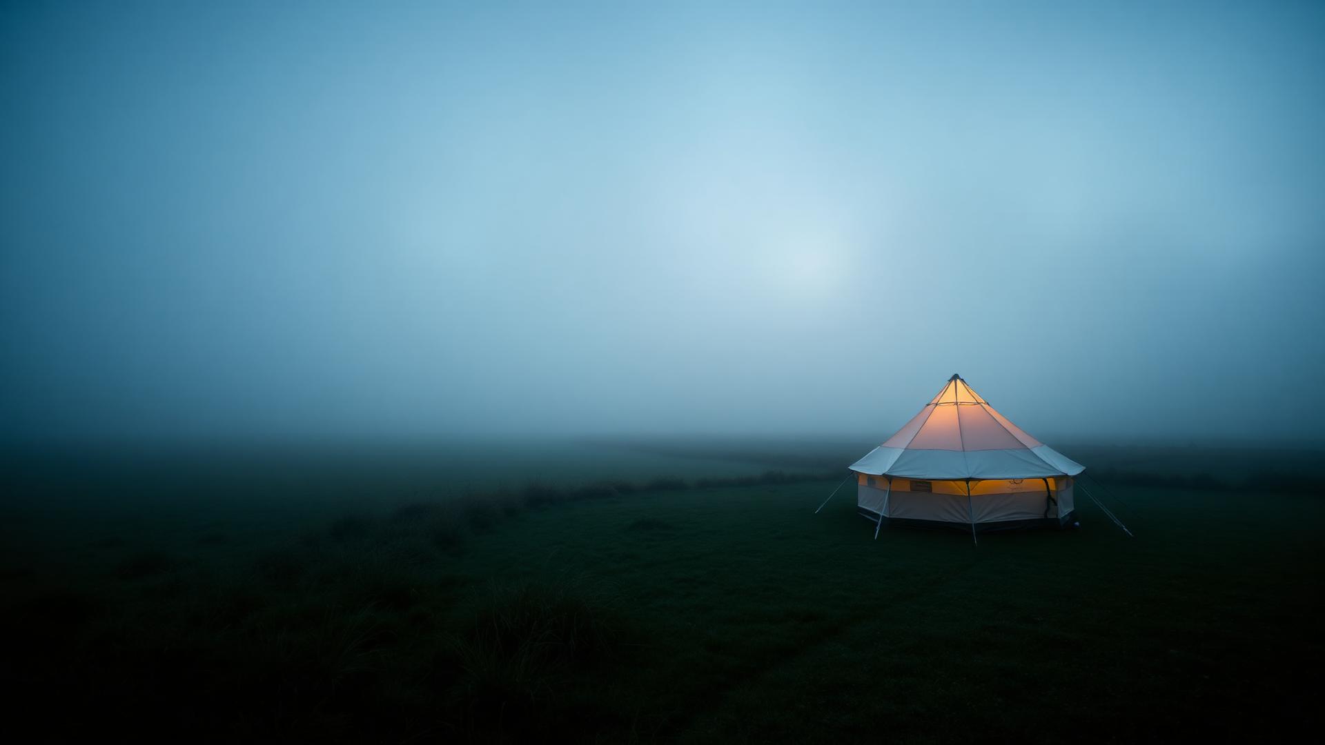 Cinematisch landschap bij dageraad